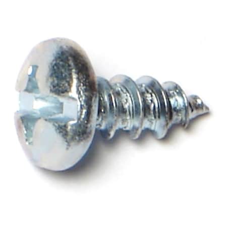 Midwest Fastener Sheet Metal Screw, #12 x 5/8 in, Zinc Plated Steel Pan Head Combination Phillips/Slotted Drive 03197